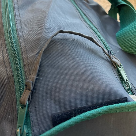 VINTAGE 1980s BUDWEISER KING OF BEERS DUFFEL BAG BLUE & GREEN - Picture 5 of 8